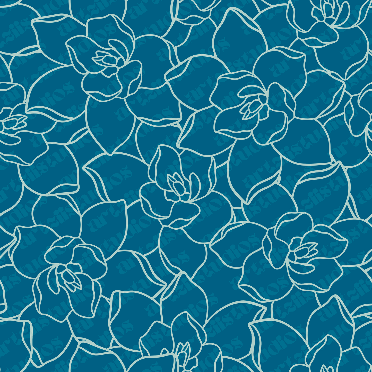 Buncha Gardenia’s Repeat Surface Pattern