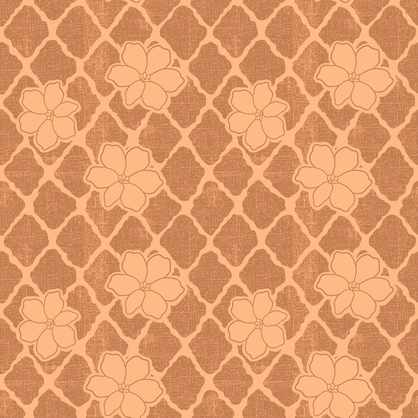 Vintage Puakenikeni Repeat Surface Pattern