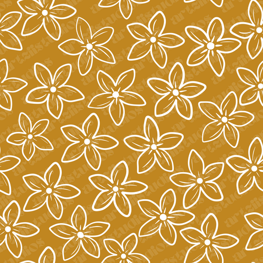 Simple Stephanotis Flower Repeat Surface Pattern