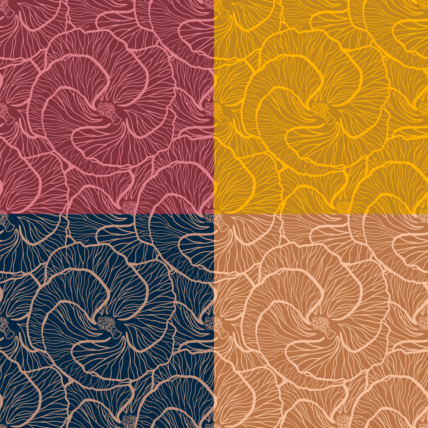 Unisex Ilima Flower Repeat Surface Pattern