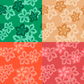 Retro Plumeria Repeat Surface Pattern