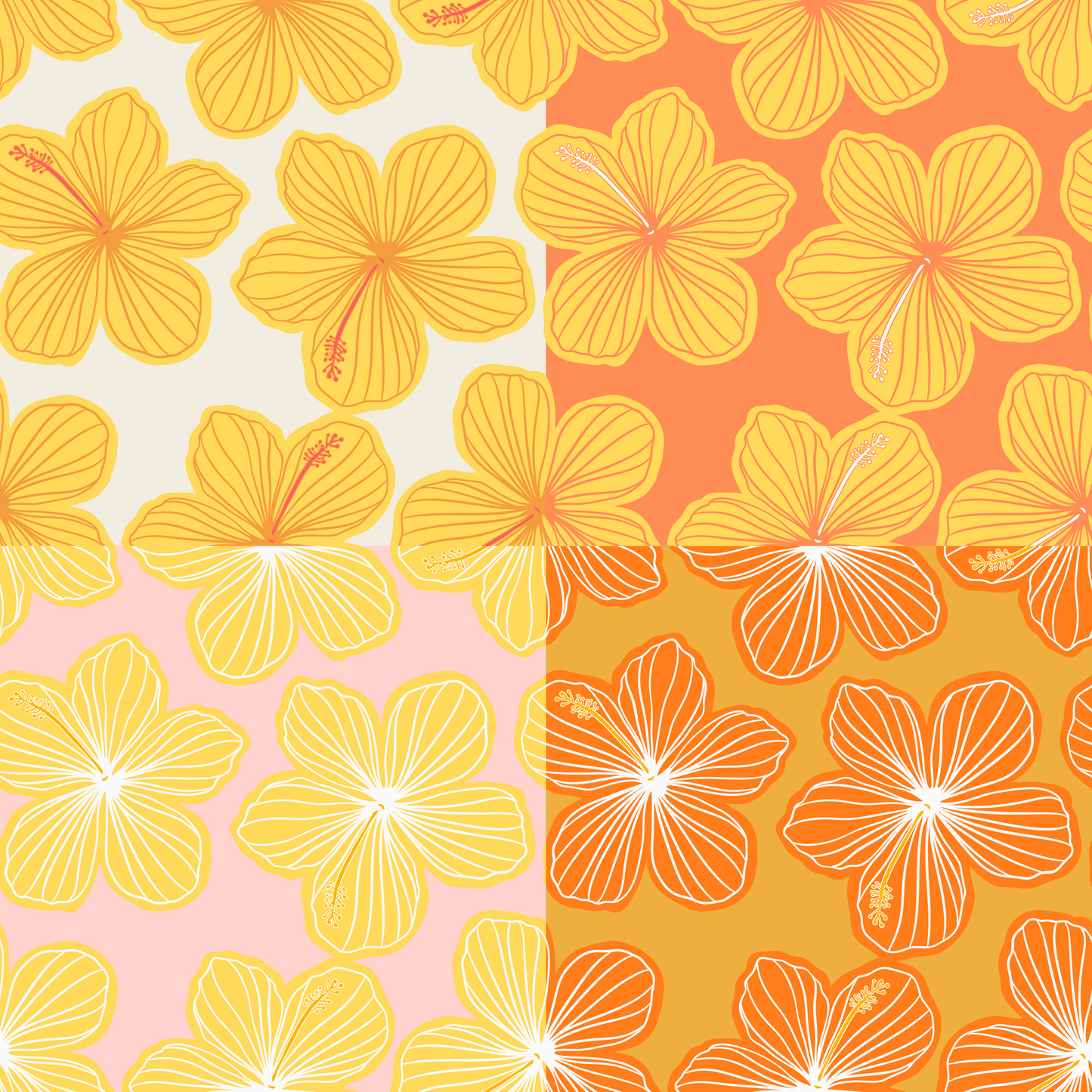 Exclusive Hibiscus Pattern for Kellie