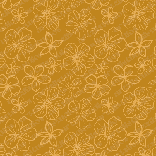 Mixed Island Flowers Repeat Surface Pattern