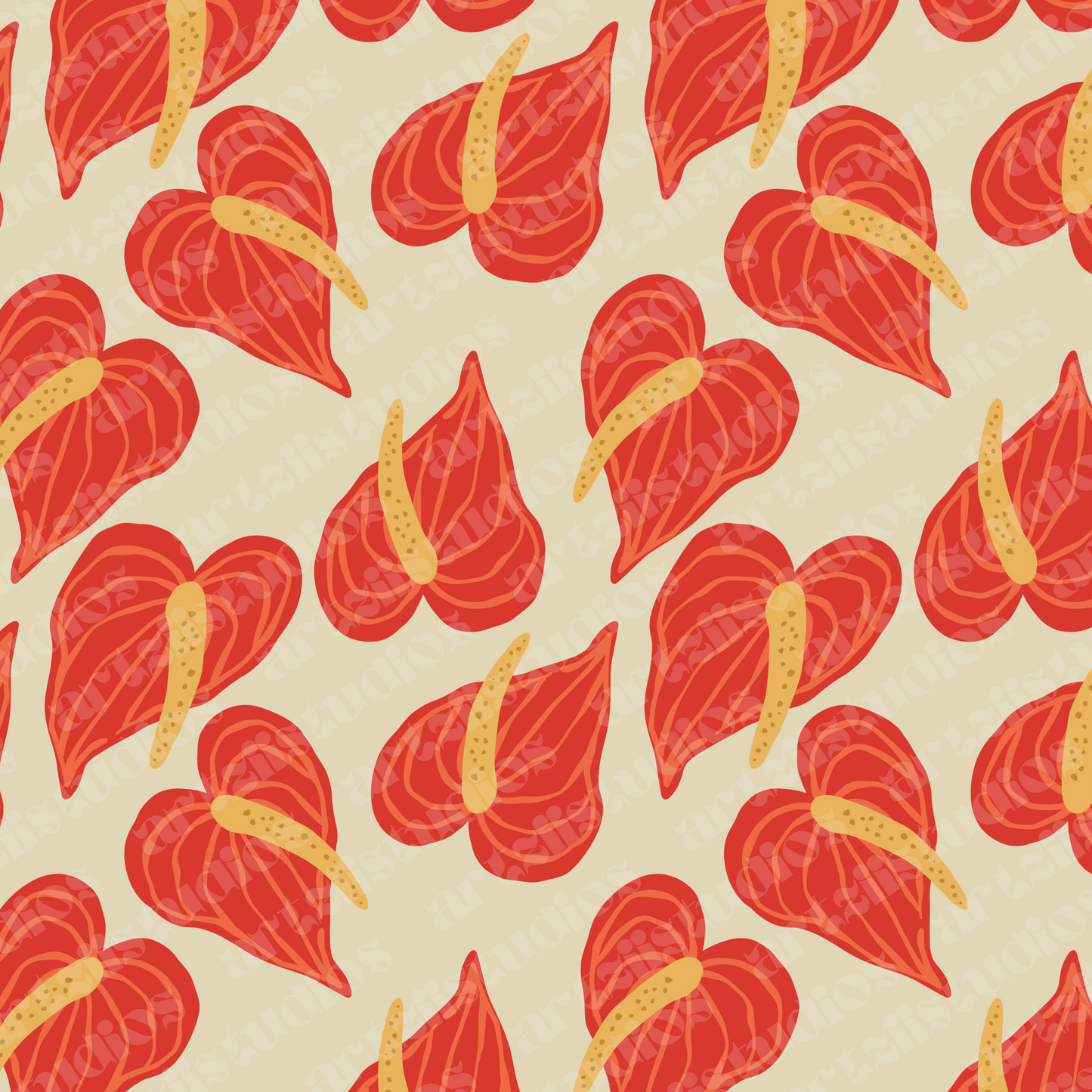 Colorful Anthurium Exclusive Pattern