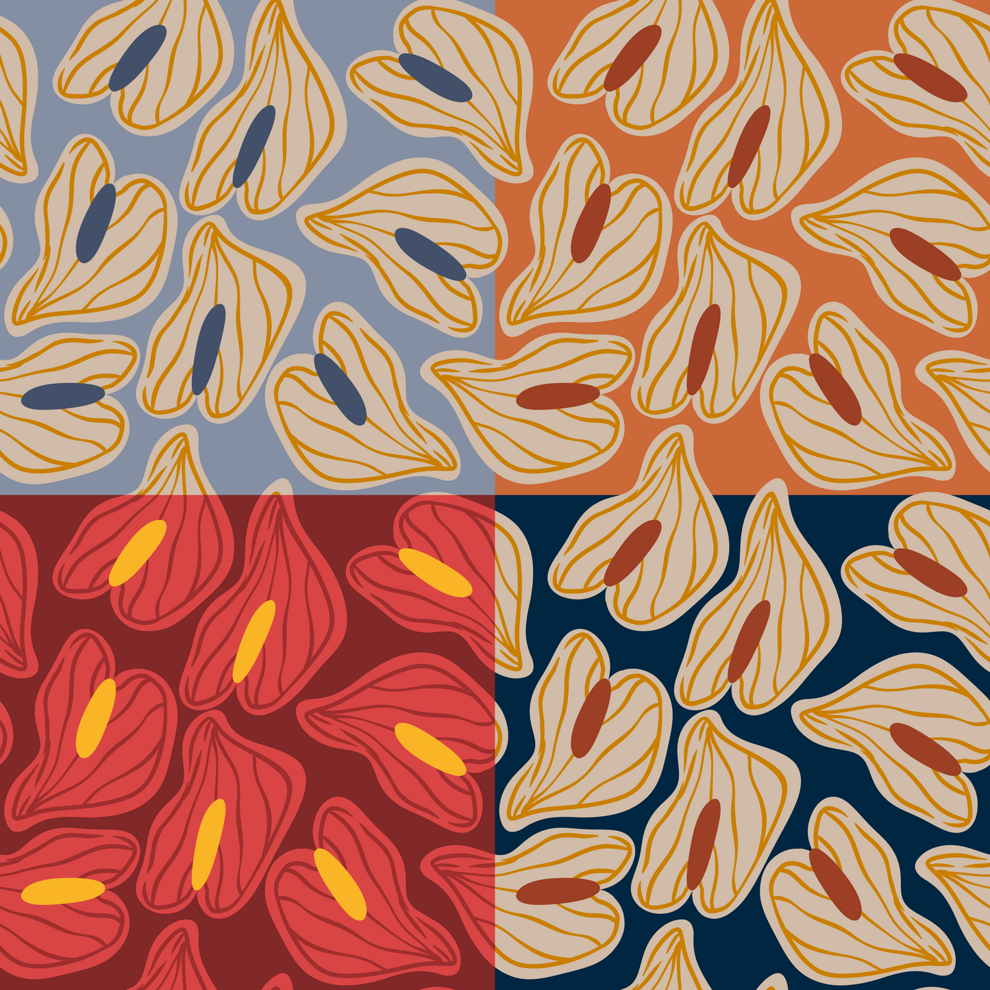 Anthurium Frenzy Repeat Surface Pattern