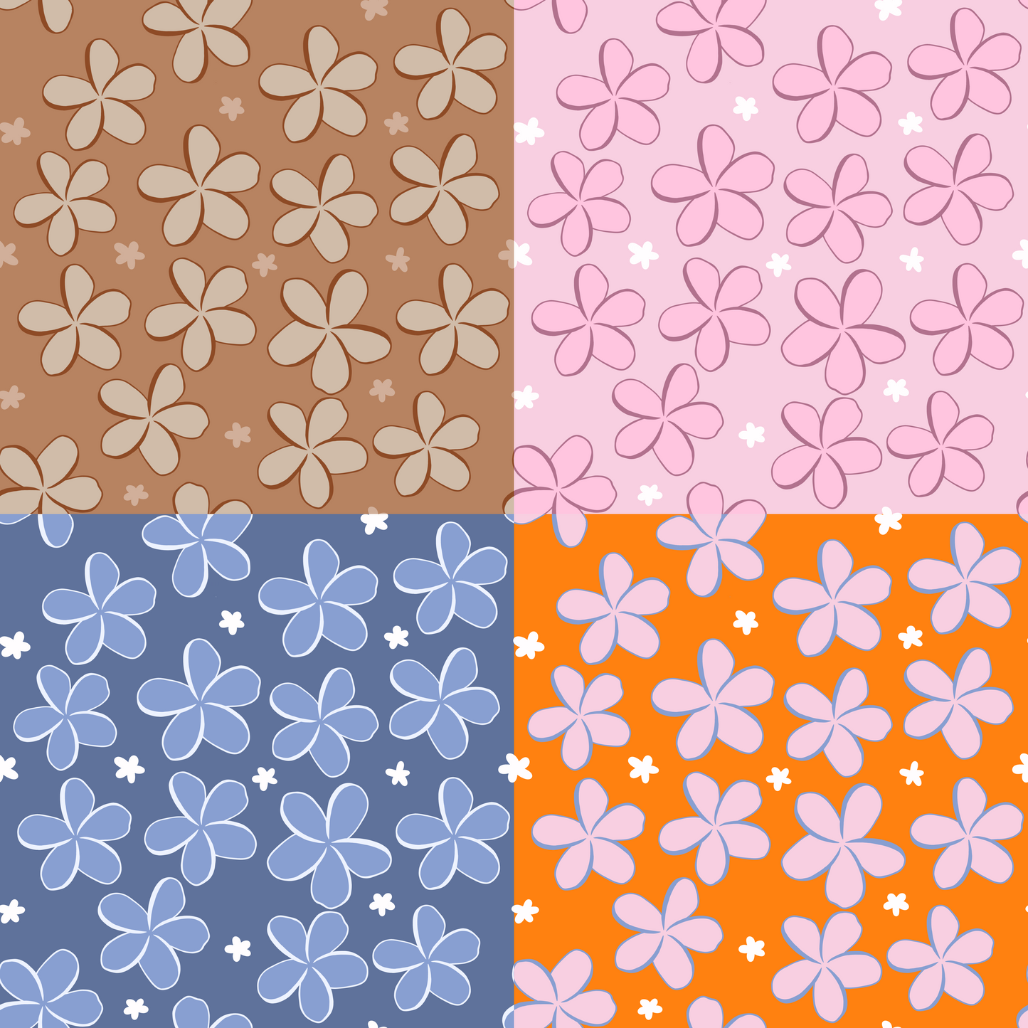 Pink Plumeria Dream Repeat Surface Pattern