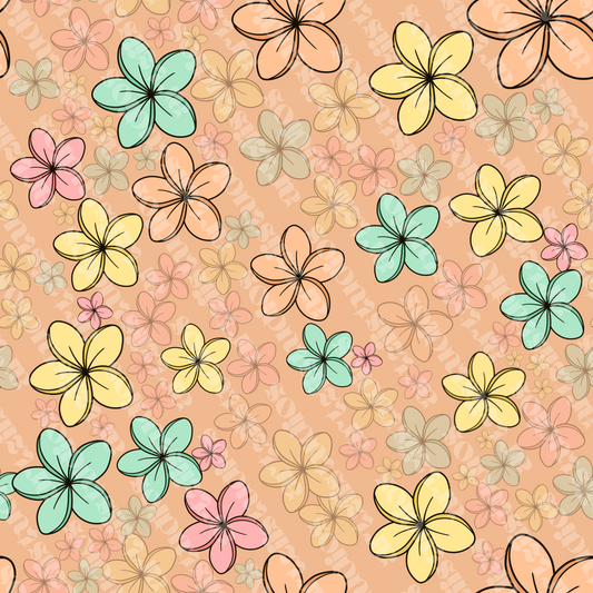 Exclusive Plumeria Repeat Surface Pattern