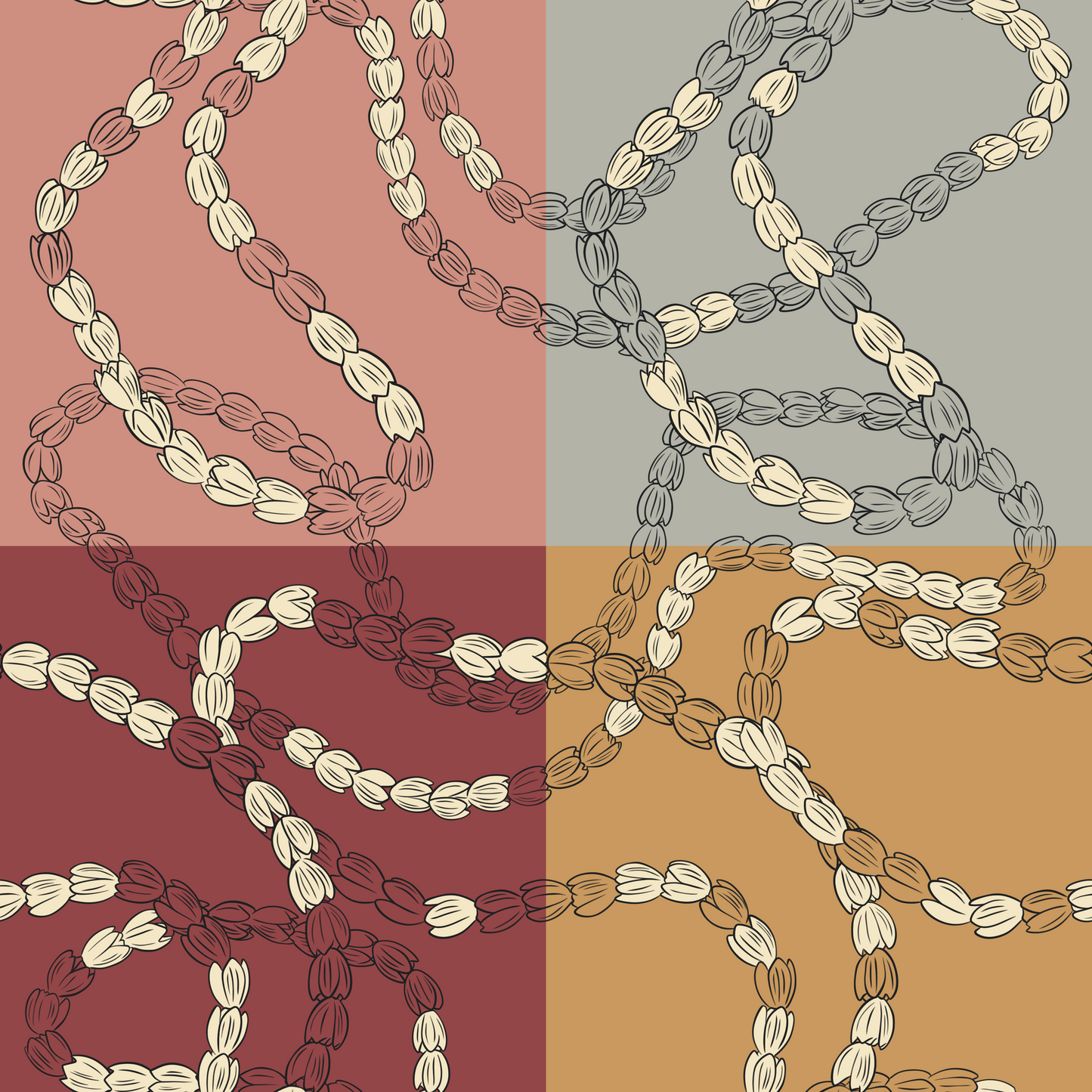 Pikake Lei Repeat Surface Pattern