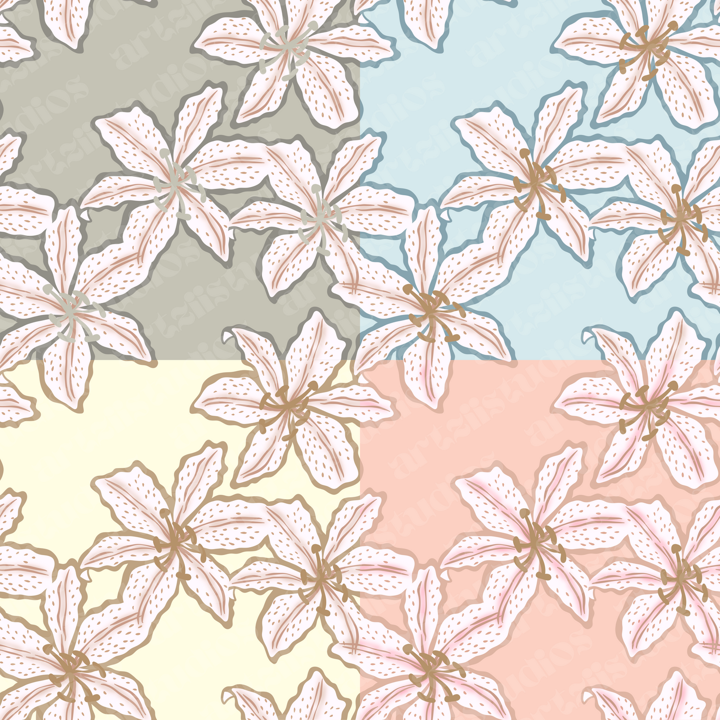 Exclusive Lily Repeat Surface Pattern for KulewaCo.