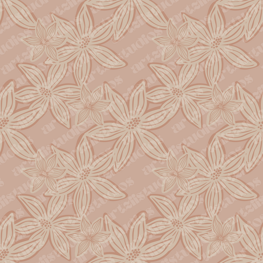 Simple Ylang Ylang Flower Repeat Surface Pattern
