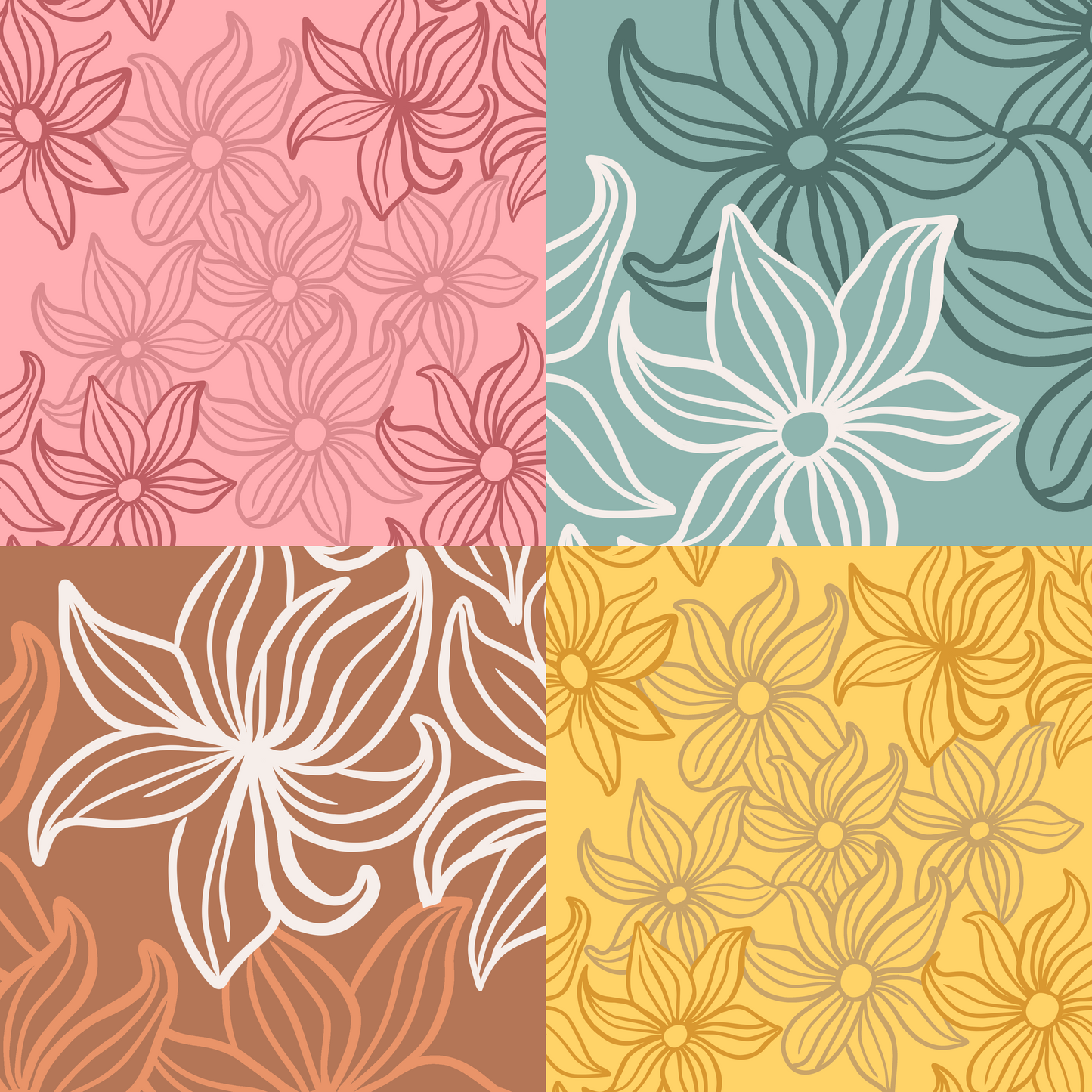 Rosy Drift Repeat Surface Pattern
