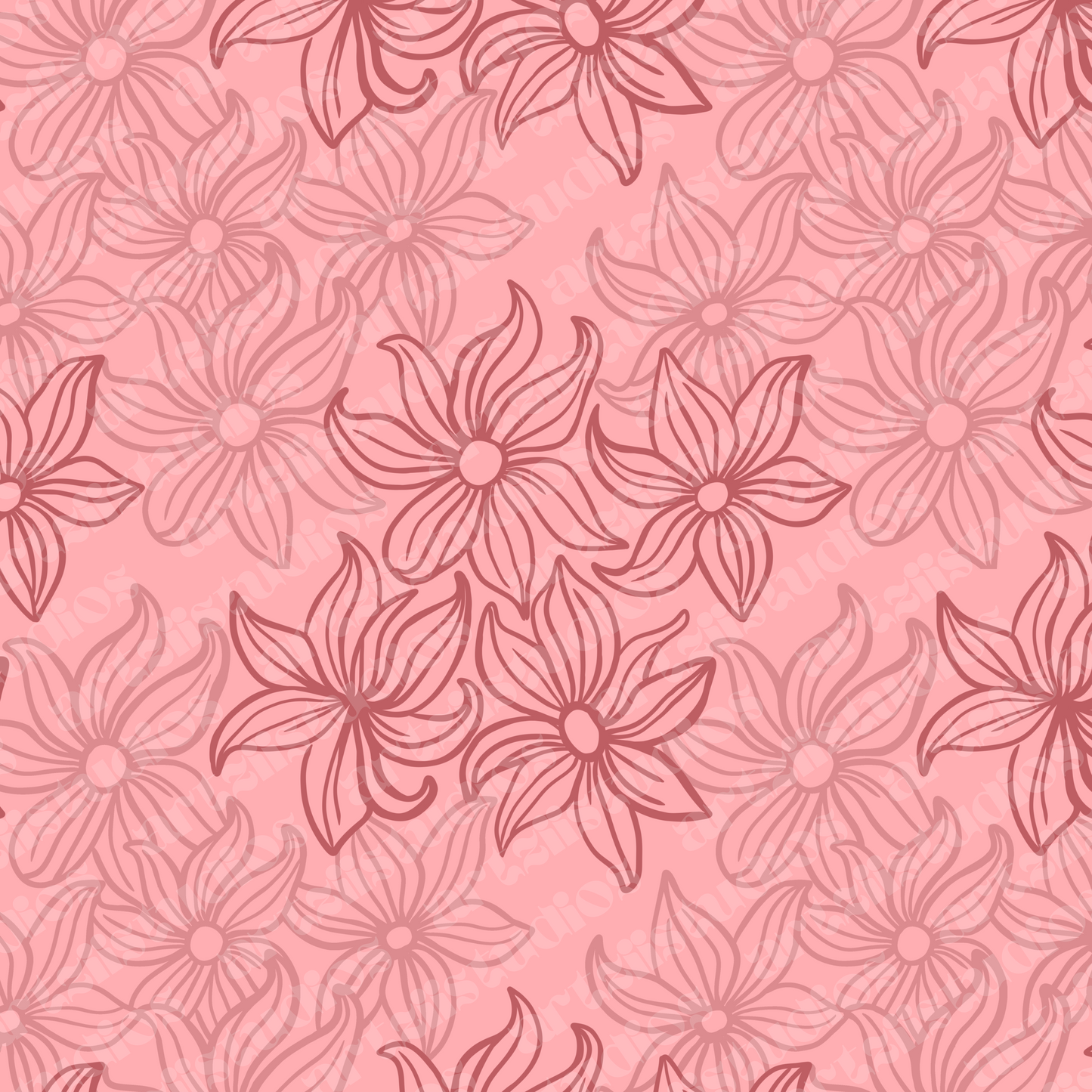 Rosy Drift Repeat Surface Pattern