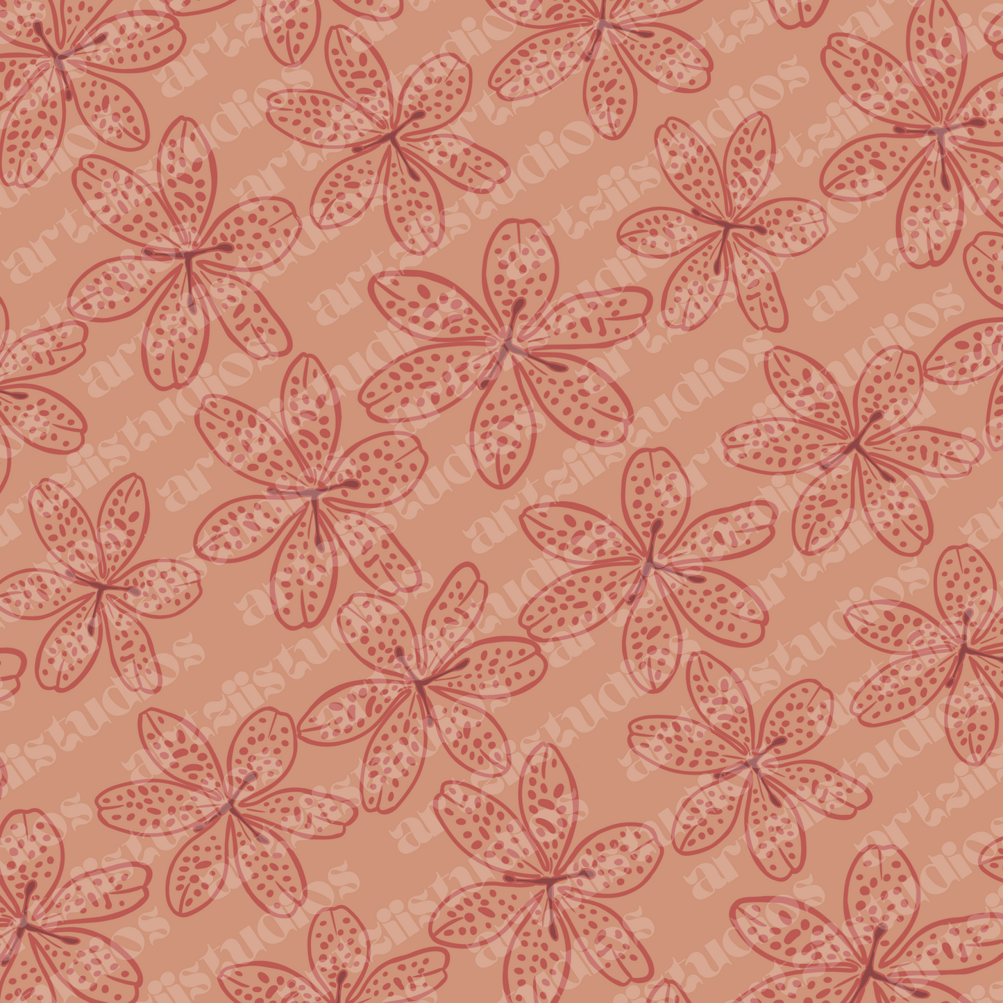 Tiger Lily Repeat Surface Pattern