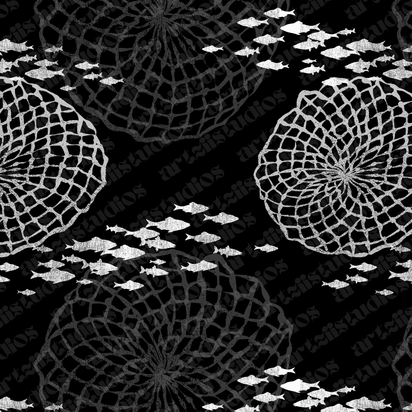 Opelu Fish Net Repeat Surface Pattern Nani Mauai