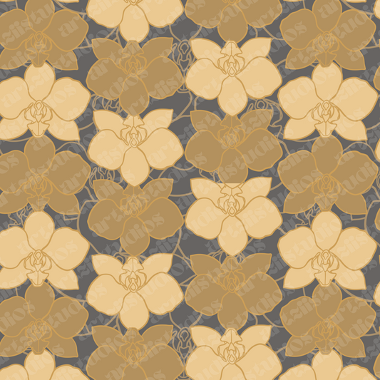 Orchid Repeat Surface Pattern