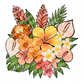 Tropical Bouquet Repeat Surface Pattern for Shopmsnj