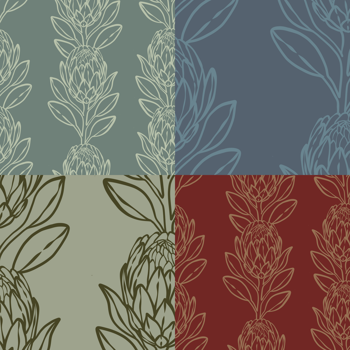 Protea Blossom Repeat Surface Pattern