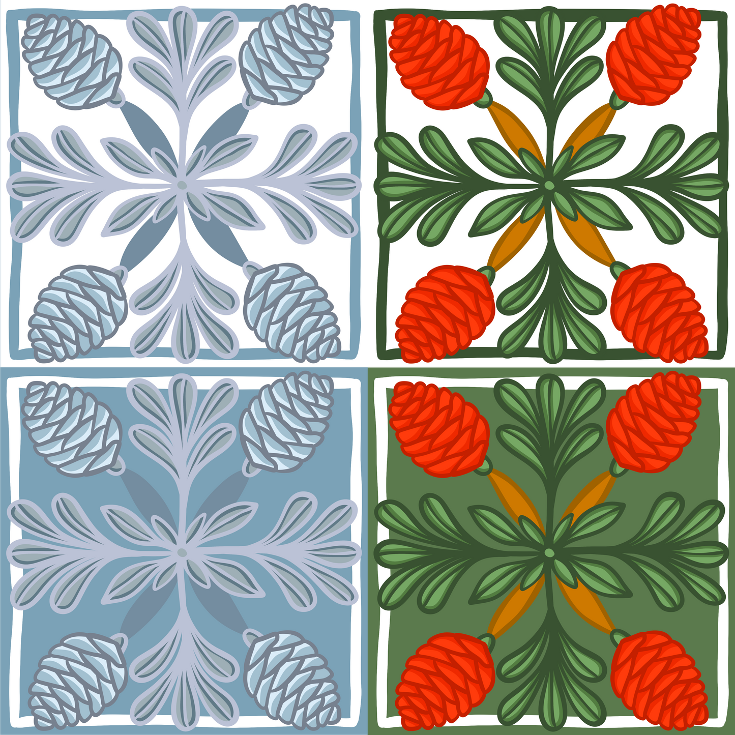 Awapuhi Christmas Repeat Surface Pattern