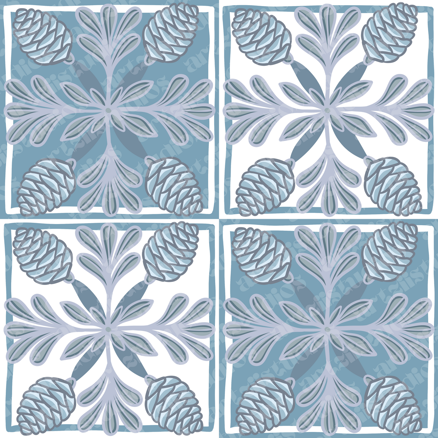 Awapuhi Christmas Repeat Surface Pattern