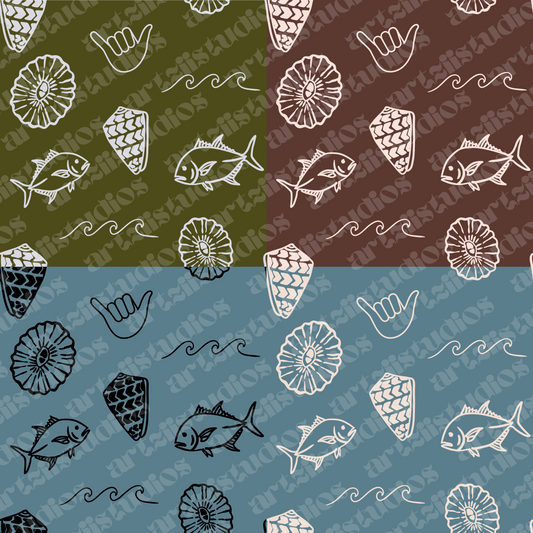 Local Mini Repeat Surface Pattern for iloveyoufromheretokauai