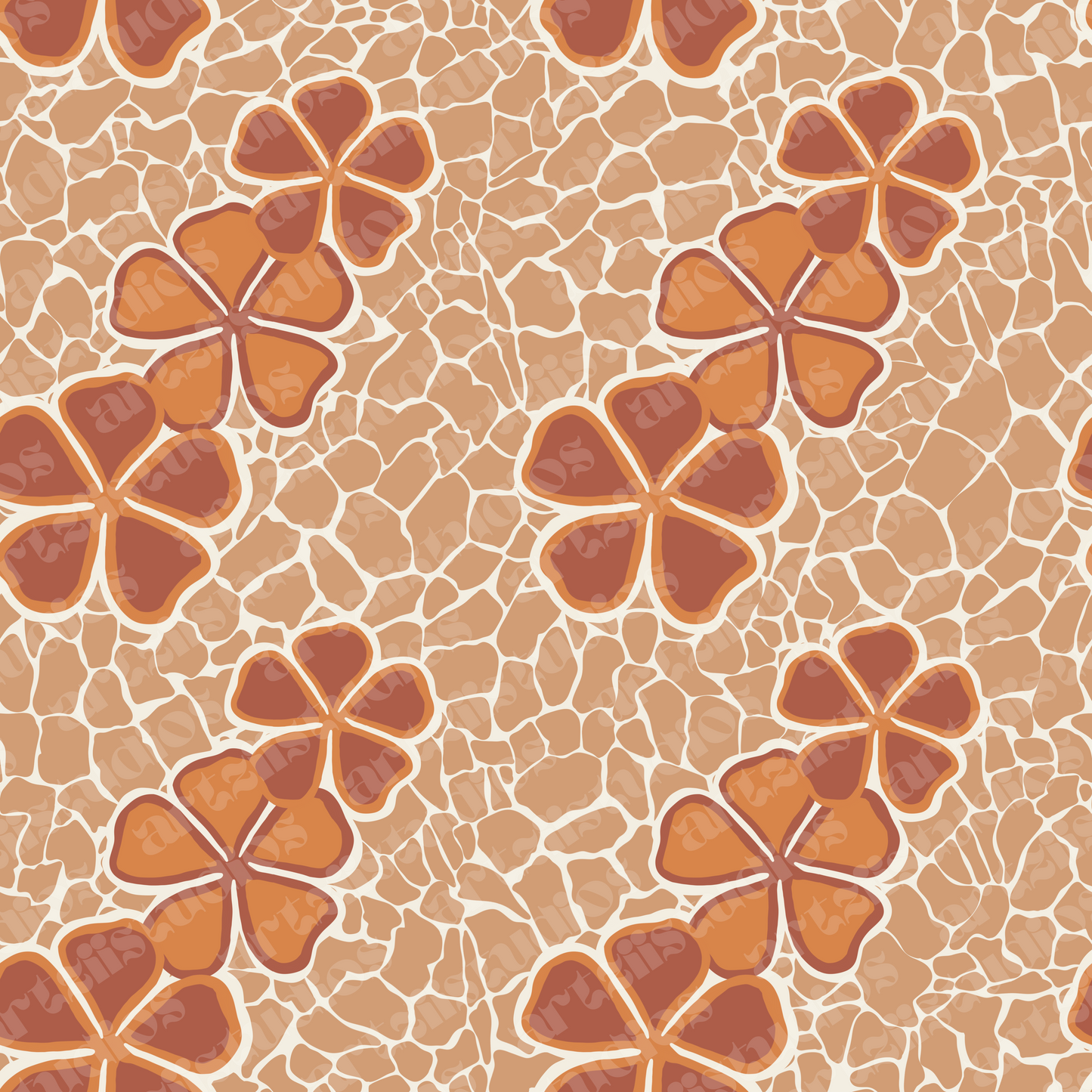 Autumn Mosaic Repeat Surface Pattern