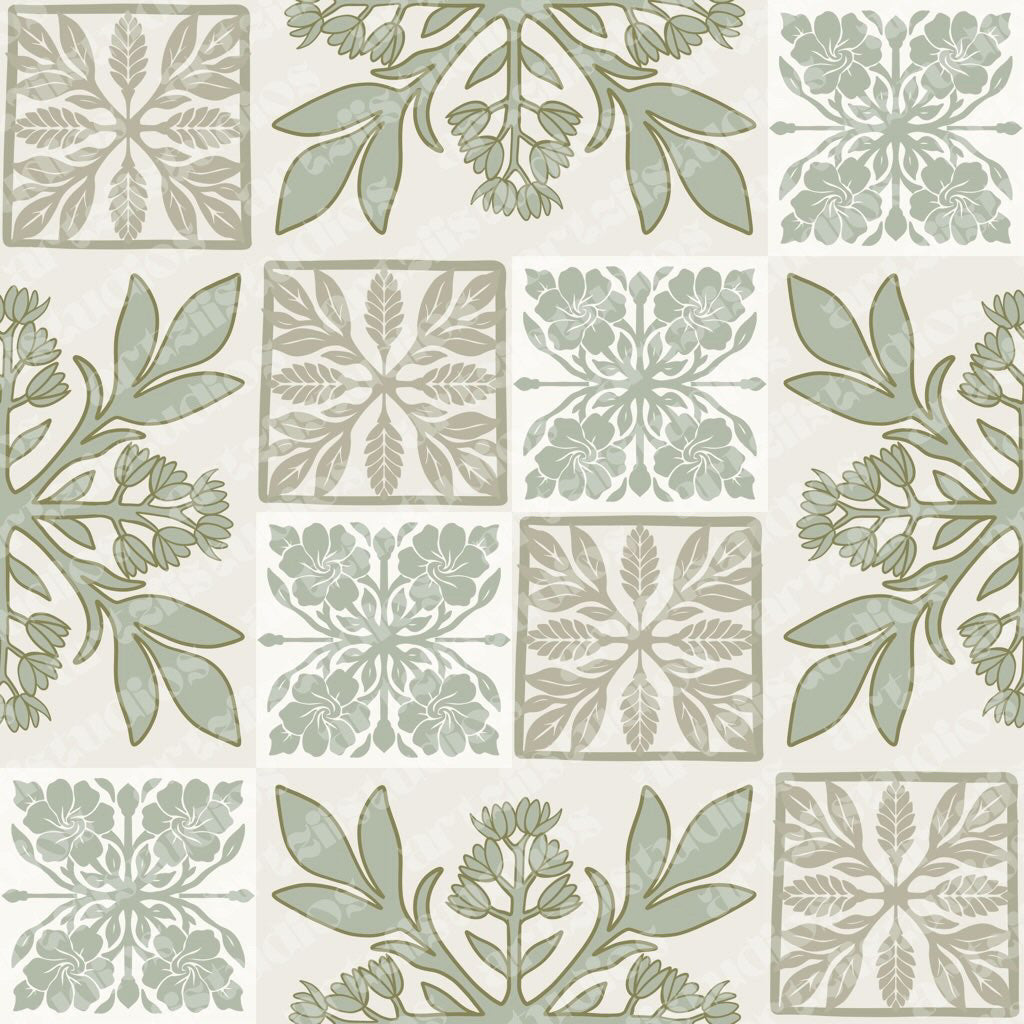 Offset Quilt Repeat Surface Pattern for Kaleolani Hawaii