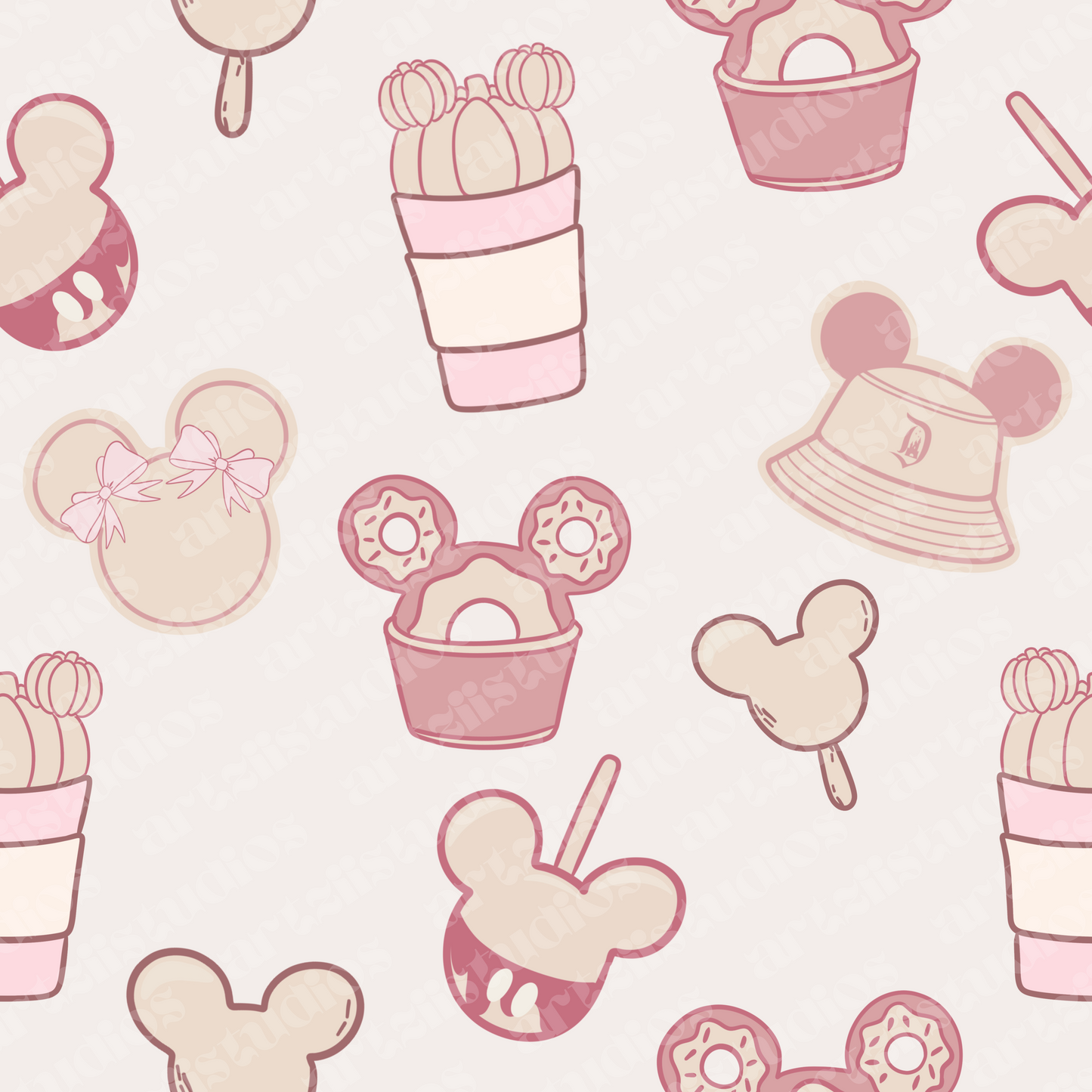 Fall Mickey Repeat Surface Pattern for KulewaCo