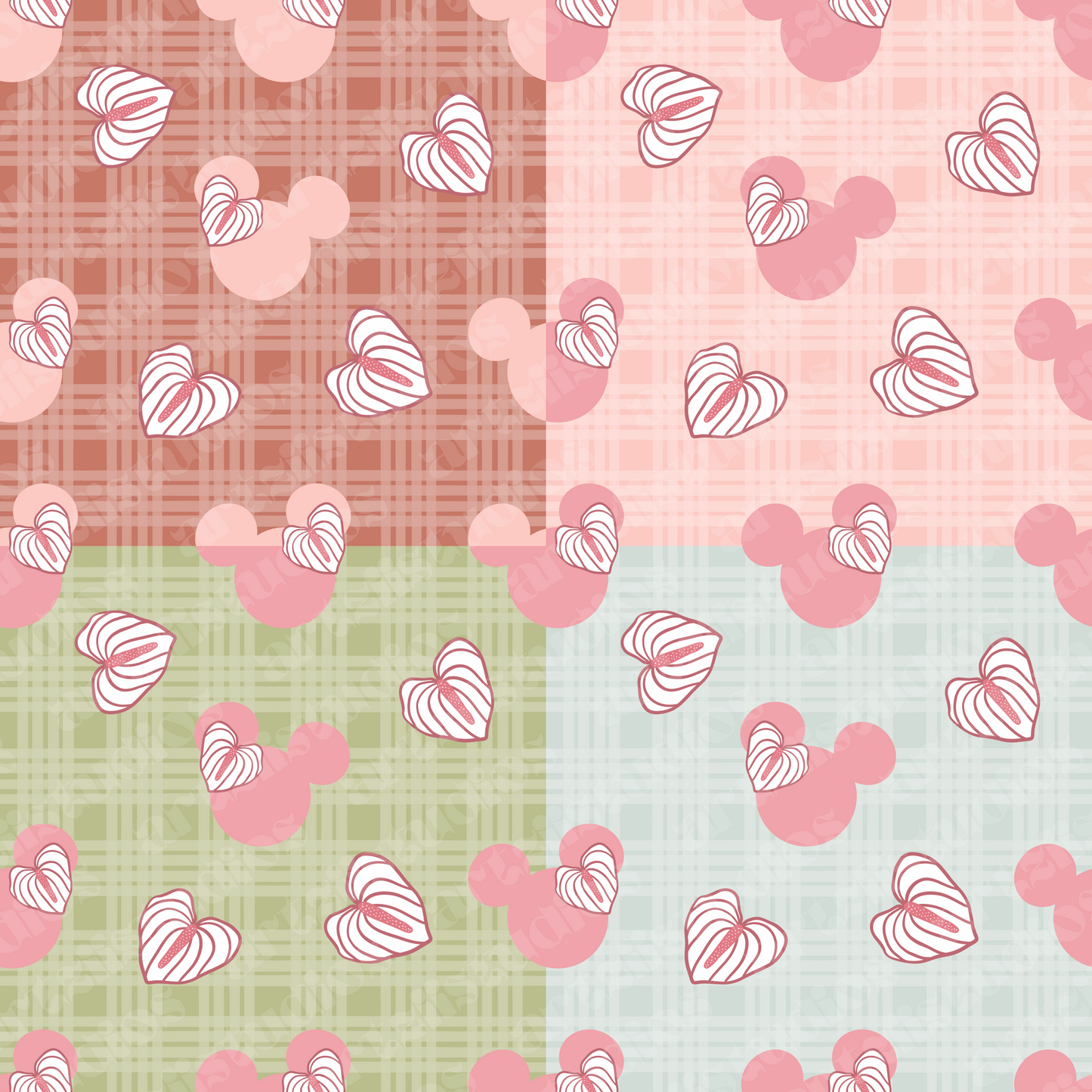 Palaka Minnie Repeat Surface Pattern for KulewaCo