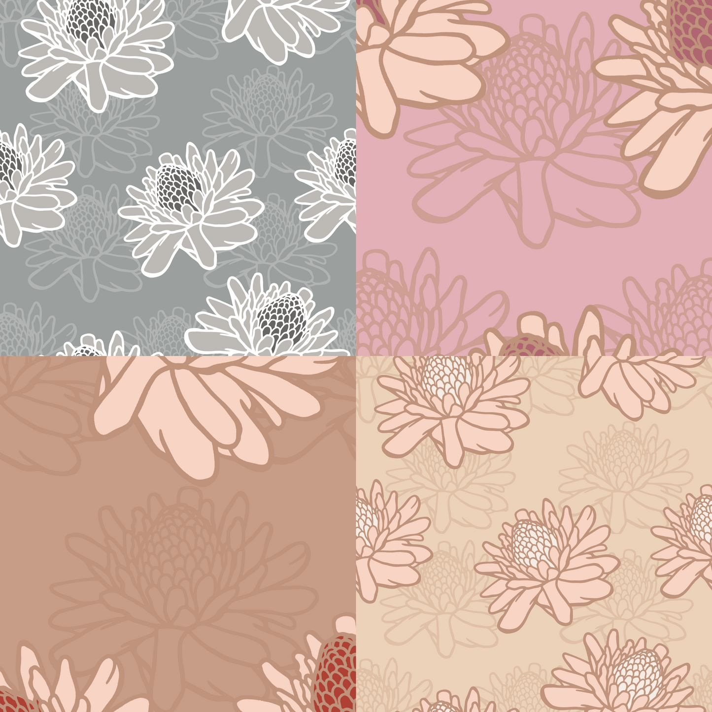 Torch Ginger Repeat Surface Pattern