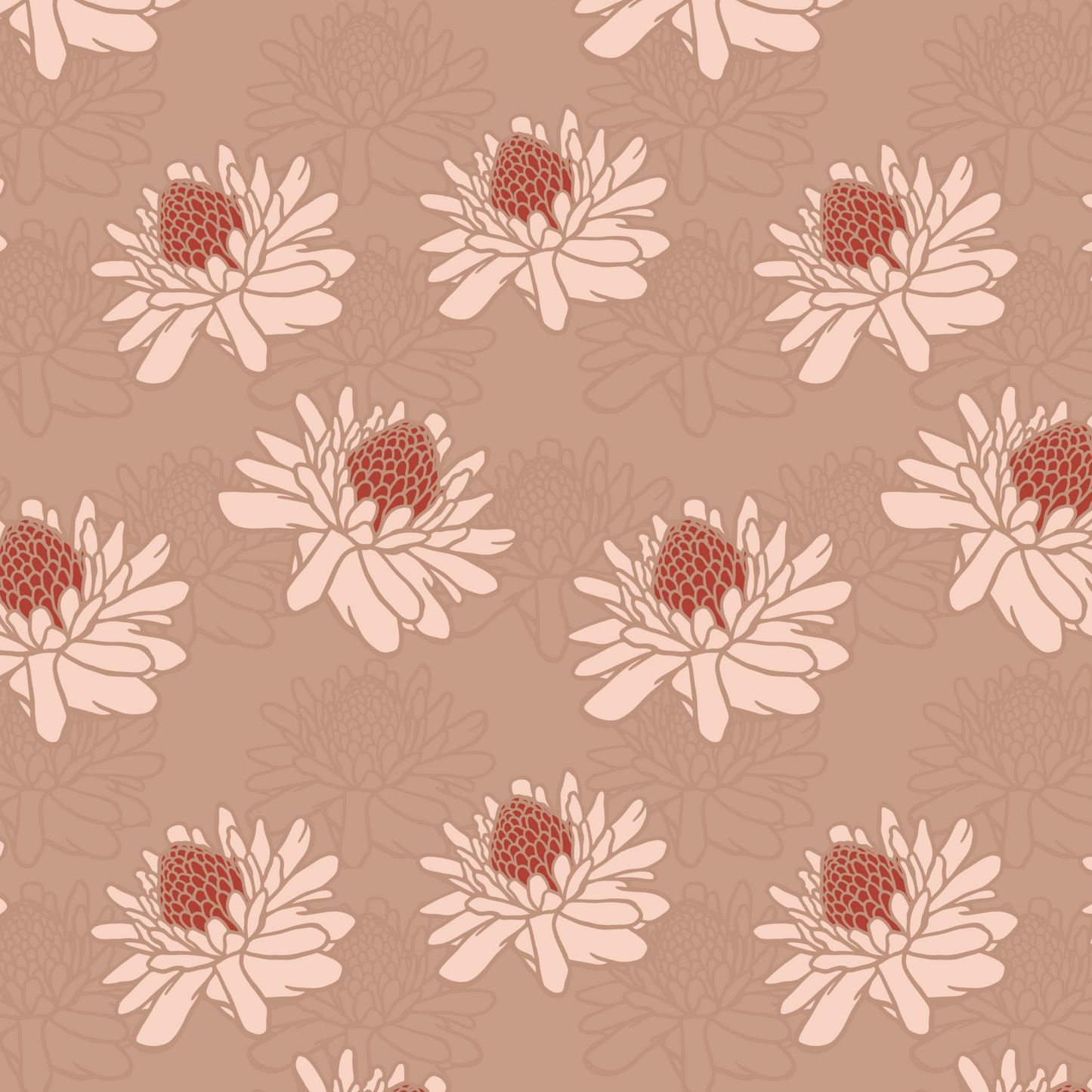Torch Ginger Repeat Surface Pattern