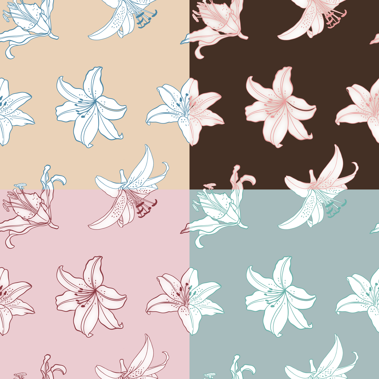 Lily Repeat Surface Pattern for Reiko