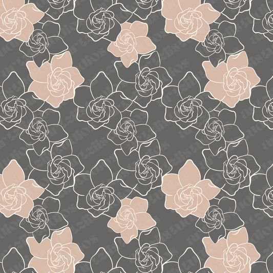 Gardenia Mute Repeat Surface Pattern