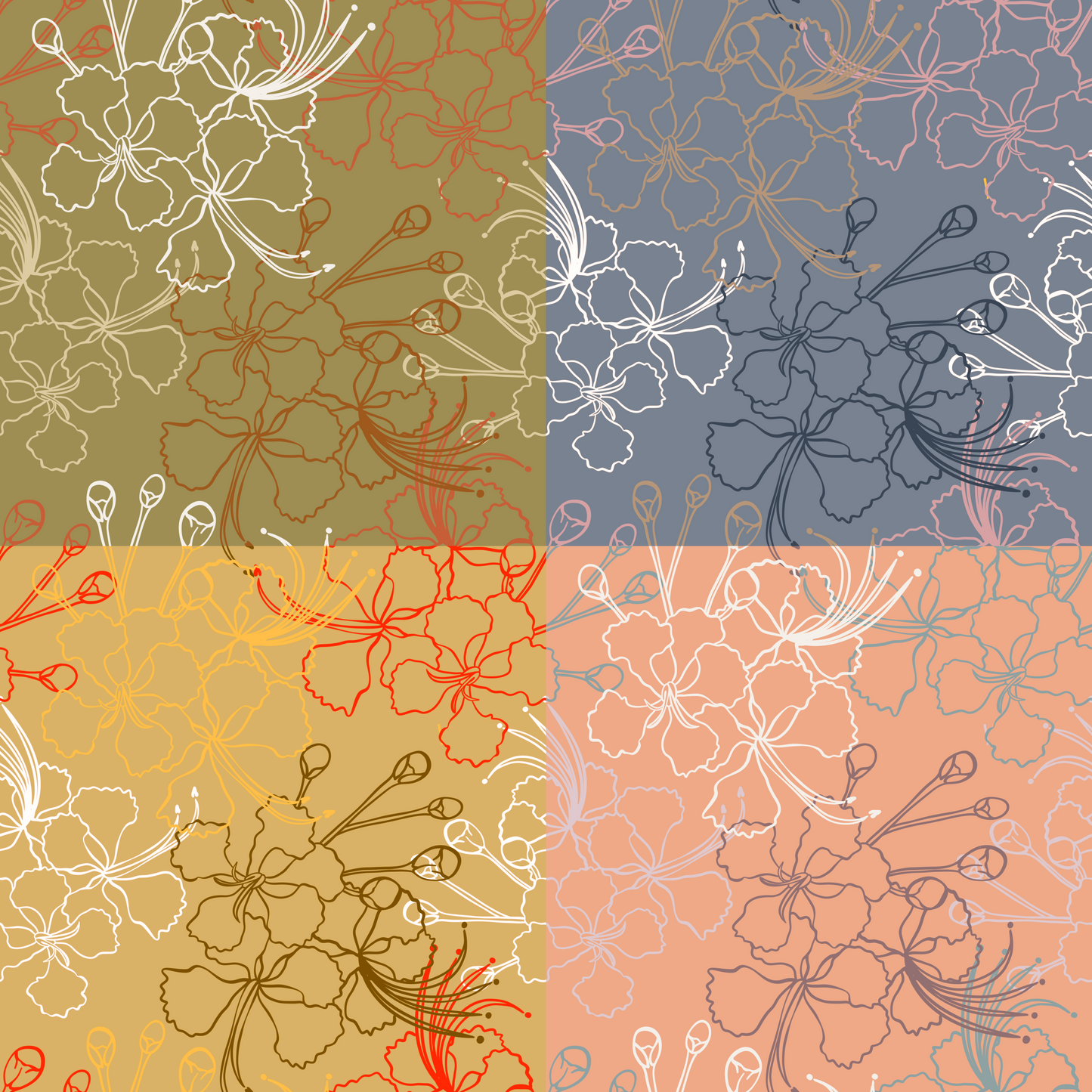 Bulaklak ng Paraiso Repeat Surface Pattern