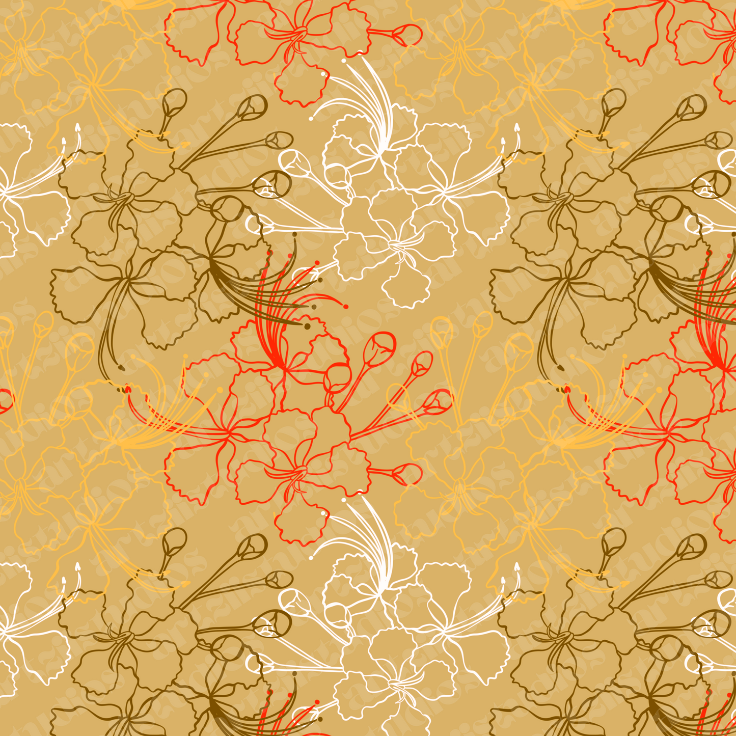 Bulaklak ng Paraiso Repeat Surface Pattern