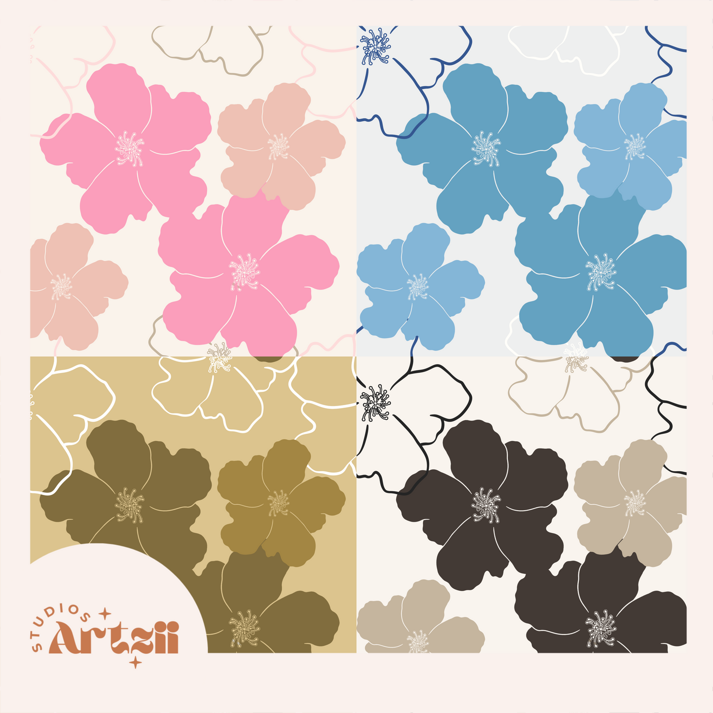 Ilima Garden Repeat Surface Pattern #106