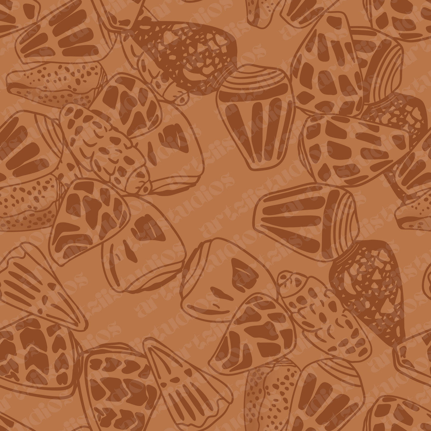 Buncha Shells Repeat Surface Pattern