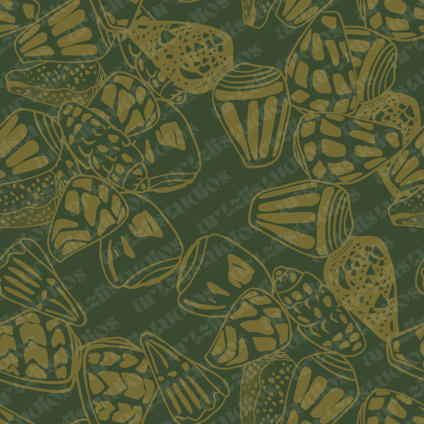 Buncha Shells Repeat Surface Pattern