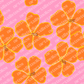 Retro Hibiscus Repeat Surface Pattern