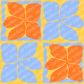 Checkered Puakenikeni Repeat Surface Pattern