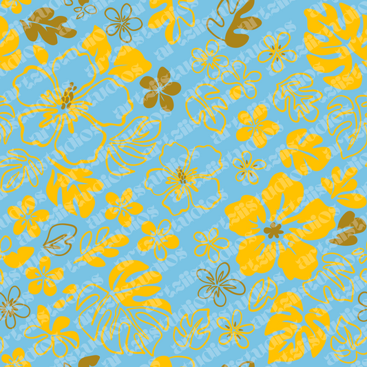 Tropical Doodles Repeat Surface Pattern