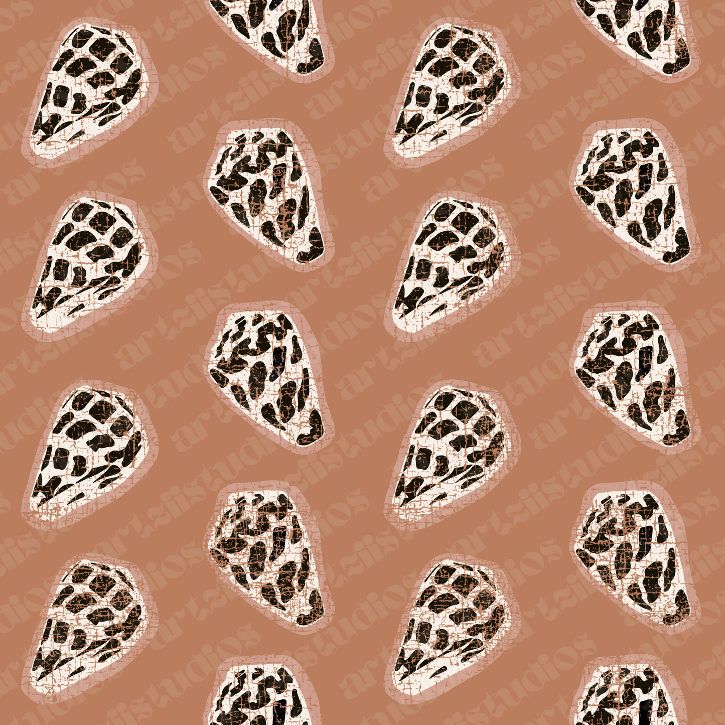 Vintage Hebrew Shell Repeat Surface Pattern
