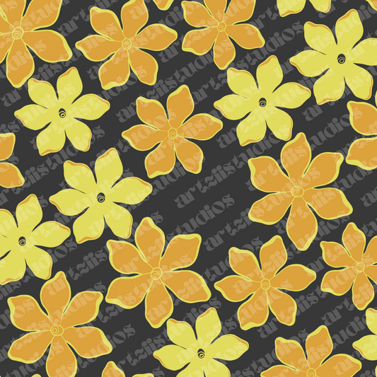 Groovy Puakenikeni Repeat Surface Pattern