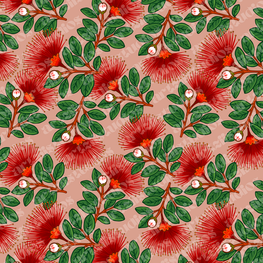 Ohia Lehua Repeat Surface Pattern and Graphic for Ashley Leopoldo