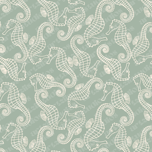 Seahorse Frenzy Repeat Surface Pattern