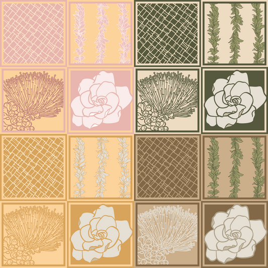 Gardenia Quilt Repeat Surface Pattern for Daedrie