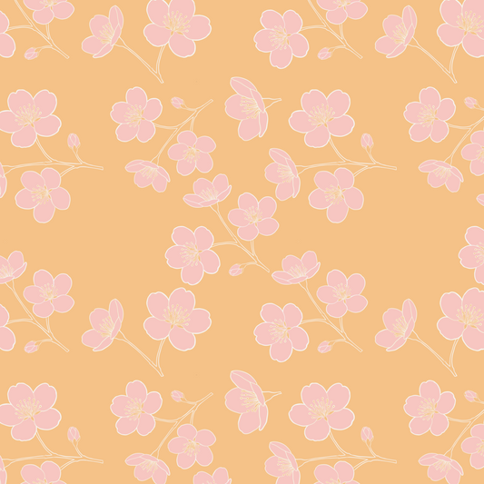 Japanese Cherry Blossom Repeat Surface Pattern