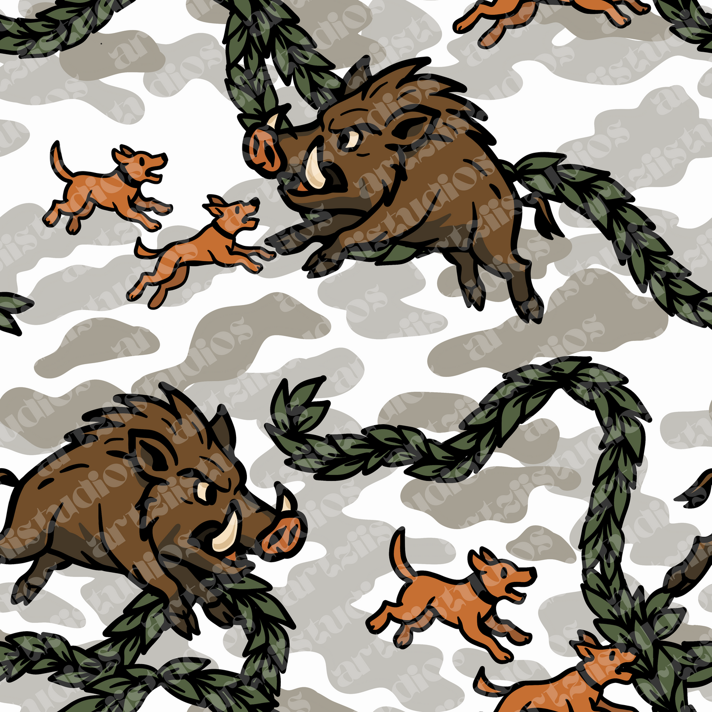 Boars Repeat Surface Pattern for Jaylin Sablan