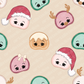 Christmas Mochi Repeat Surface Pattern for DaMochiMama