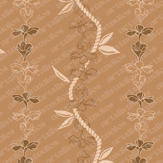 Plumeria Ti-leaf twist Repeat Surface Pattern