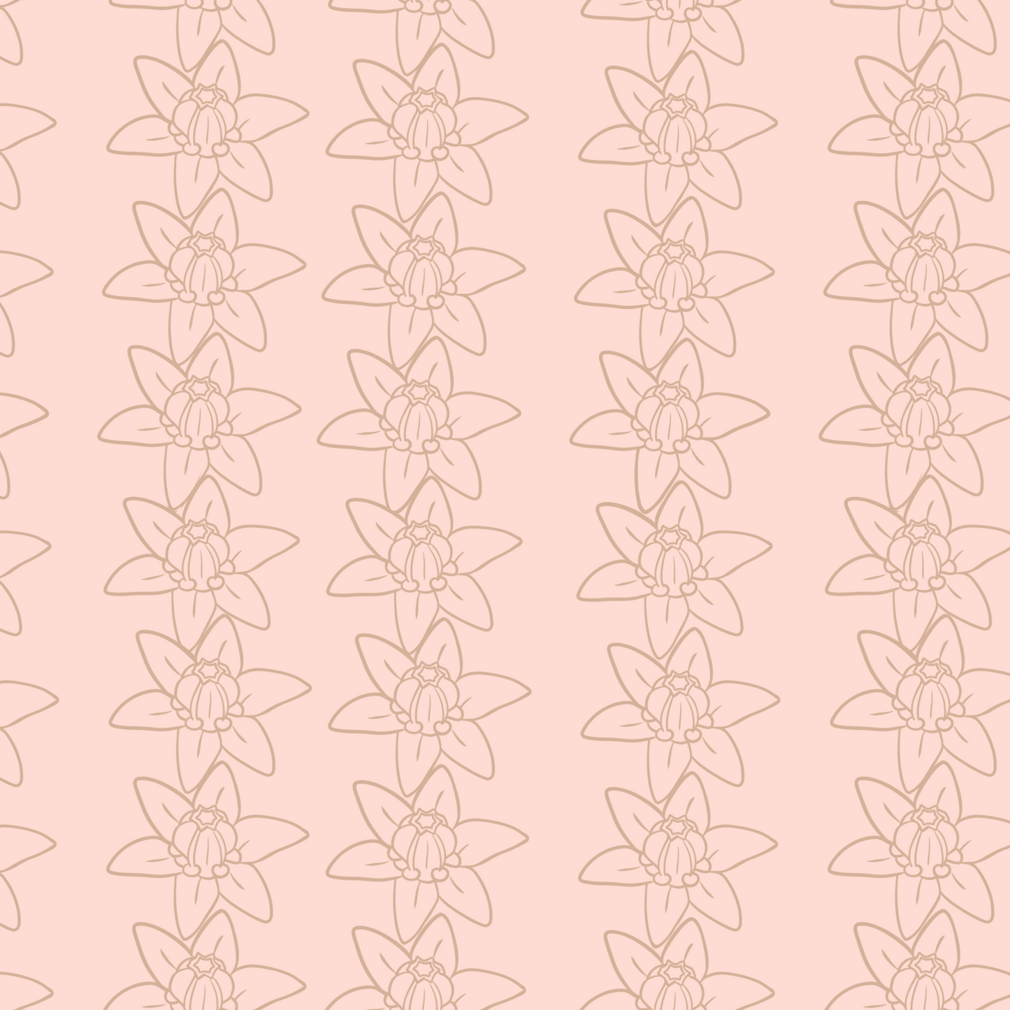 Linear Crown Flower Repeat Surface Pattern